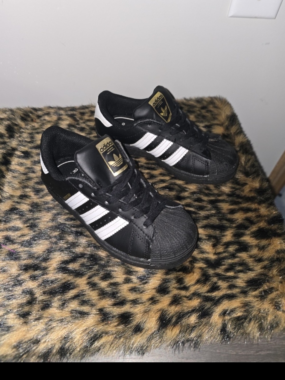 adidas Kids' Black & White Superstar Sneakers